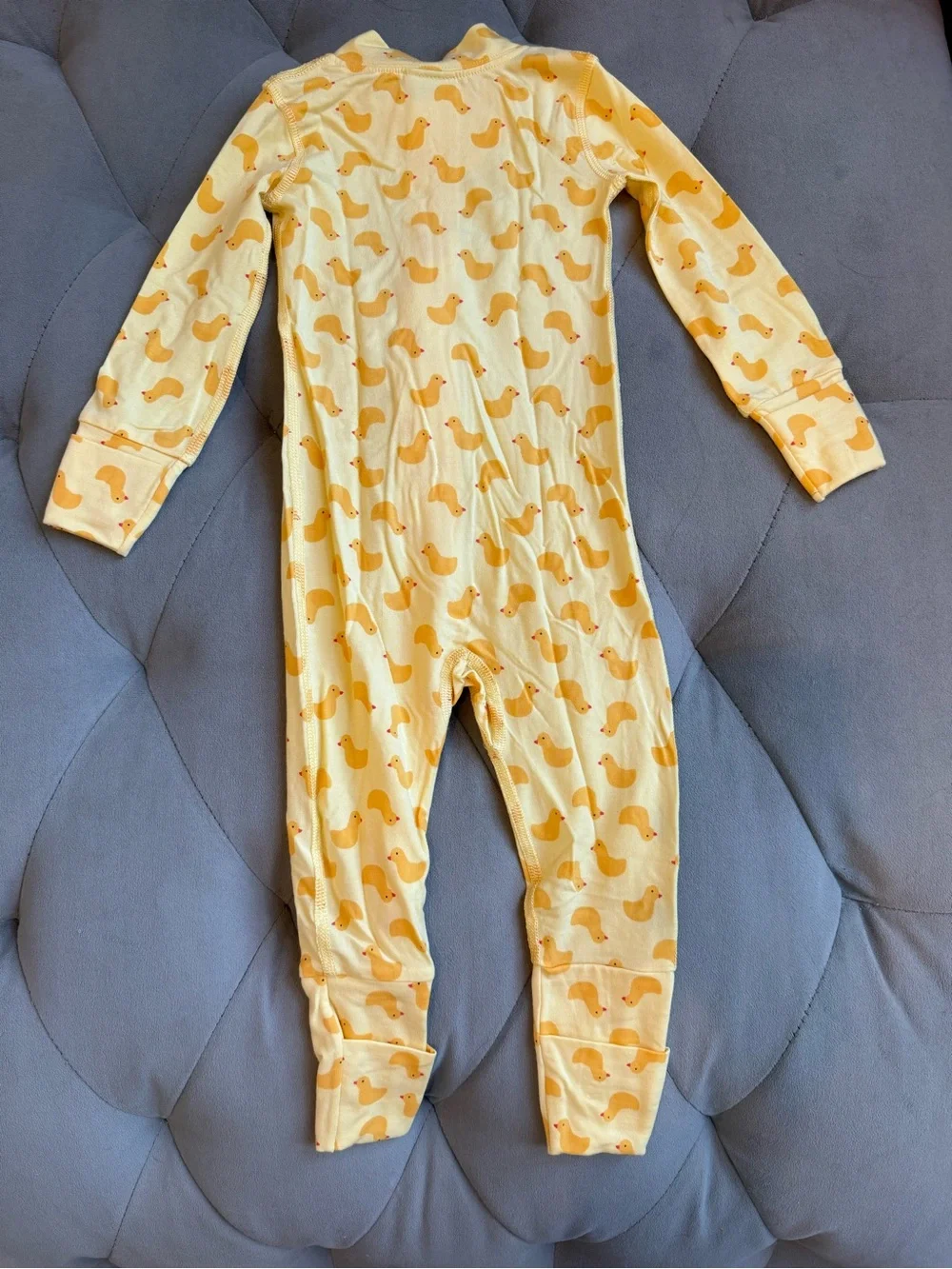 Hanna Andersson Baby Duck Zipper Convertible Footed 1-Piece Pajamas 6-12M - NWOT